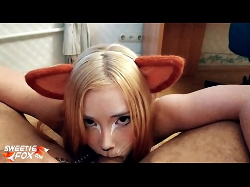 ❤️ Kitsune фурӯ дик ва кончаҳои дар даҳони вай ❤️ Секс дар мо ❌